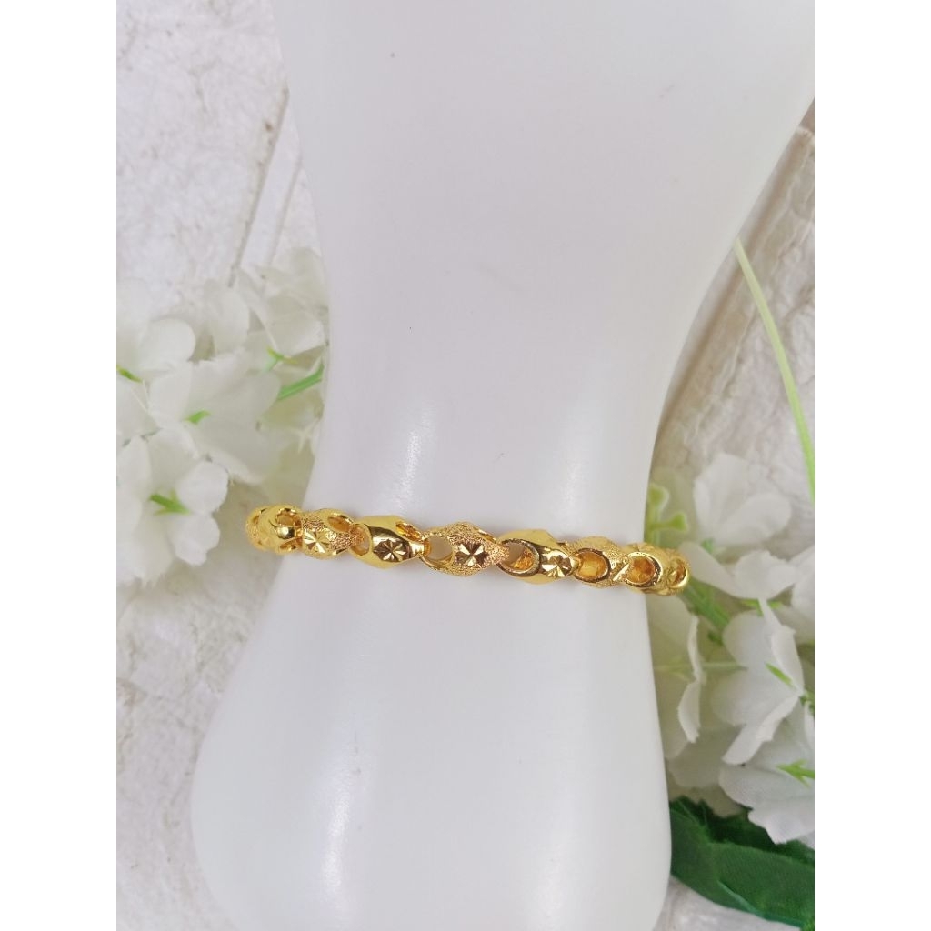 Gelang pajero cap 916 lapis emas 24 karat