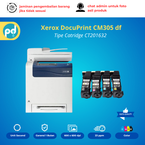 Printer Laser Warna Xerox DocuPrint CM305 df Multifungsi (Print Scan Copy) Bekas