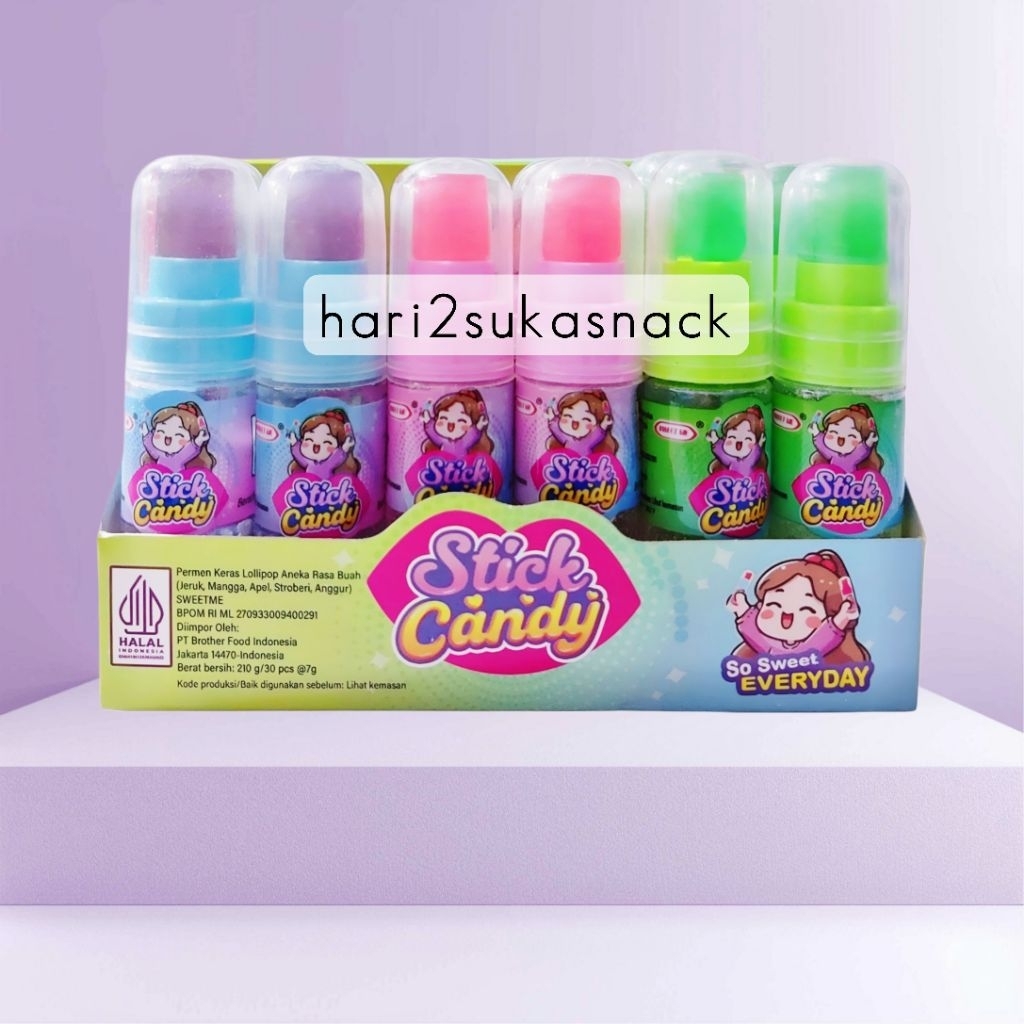 Permen Lipstik Keras Rasa Aneka Buah / Permen Jeli Lipstick Candy Stick Rasa Buah