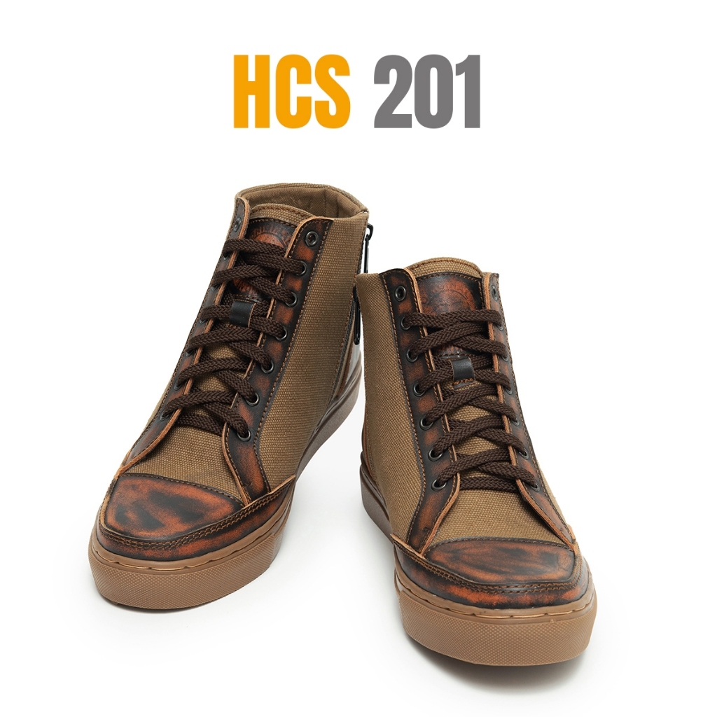 Sepatu Boots Pria Odon cibaduyut Kulit Vintage Sei Kanvas Premium