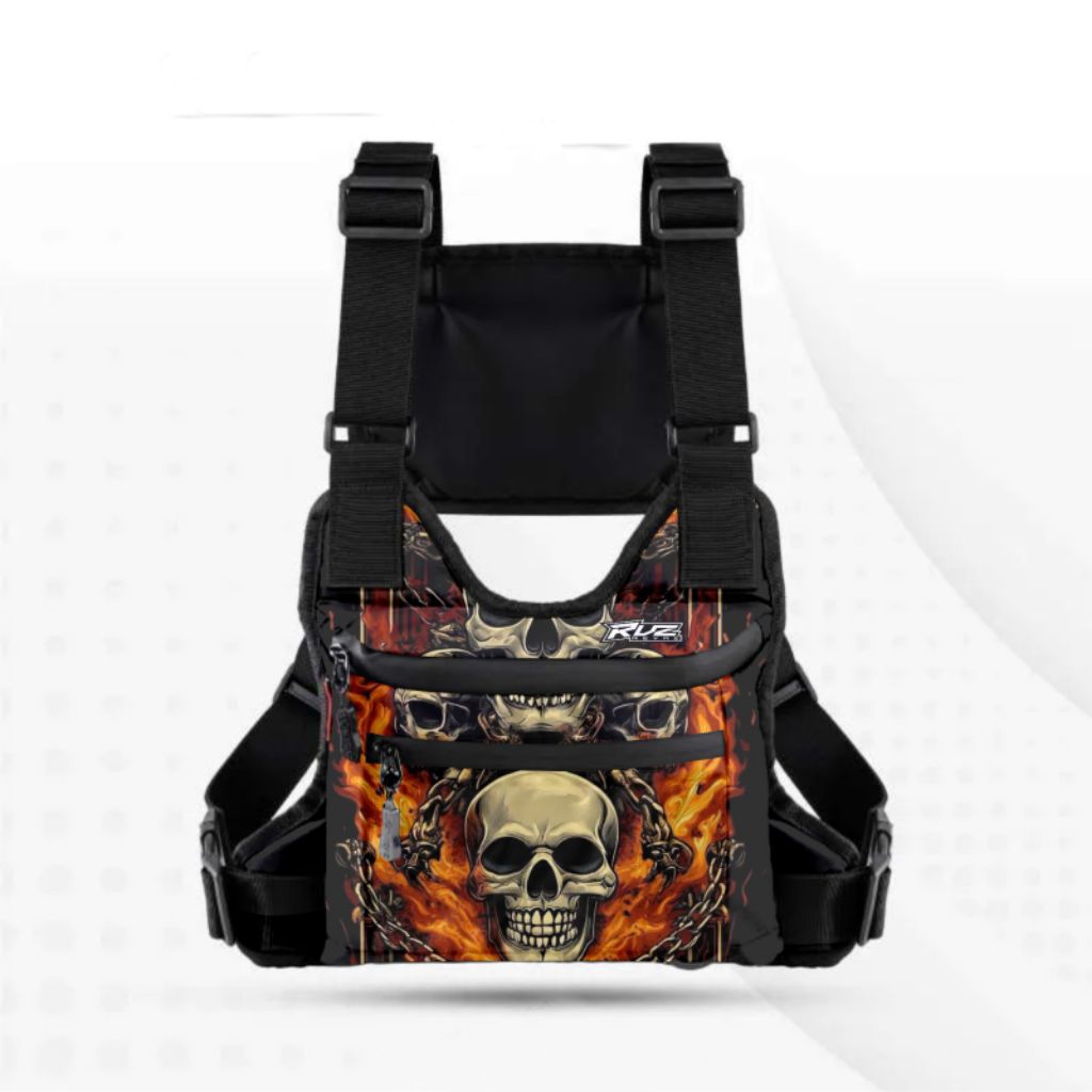 tas dada printing pria motif sarang tawon keren viral kekinian chest bag terbaru 2025 tas dada loren