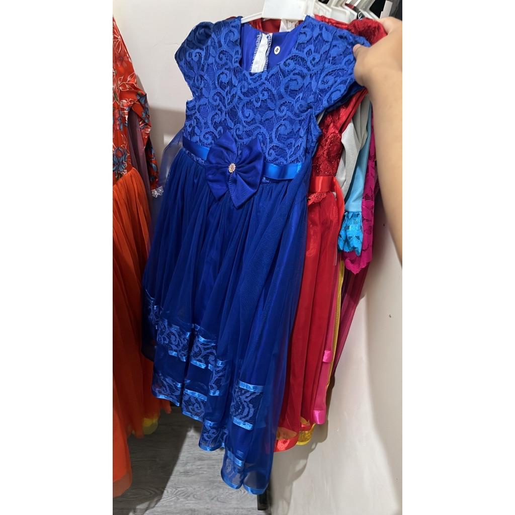 gaun anak cewek brokat umur 3 - 4 tahun