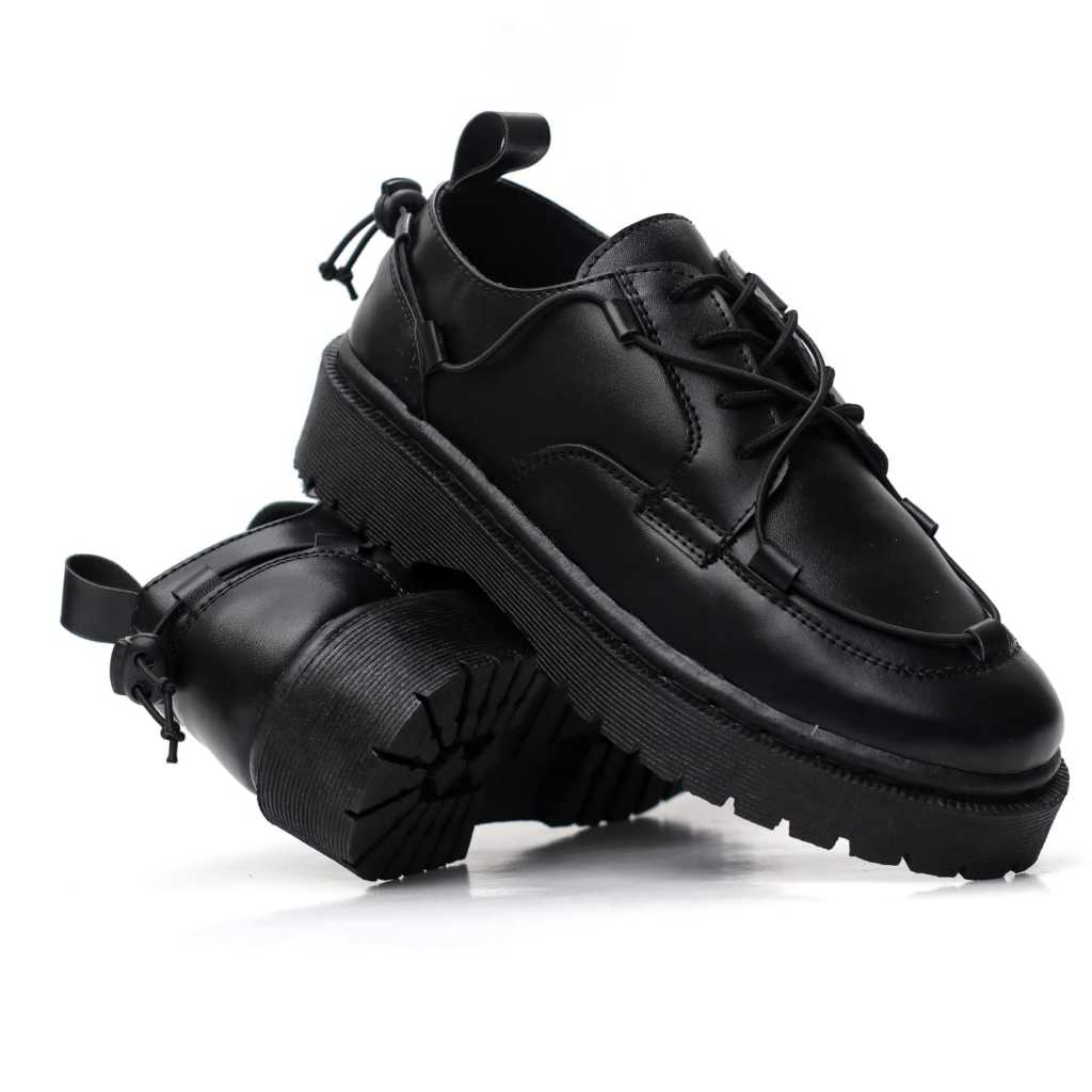 Sepatu Pria Formal Full Hitam Hak Tinggi