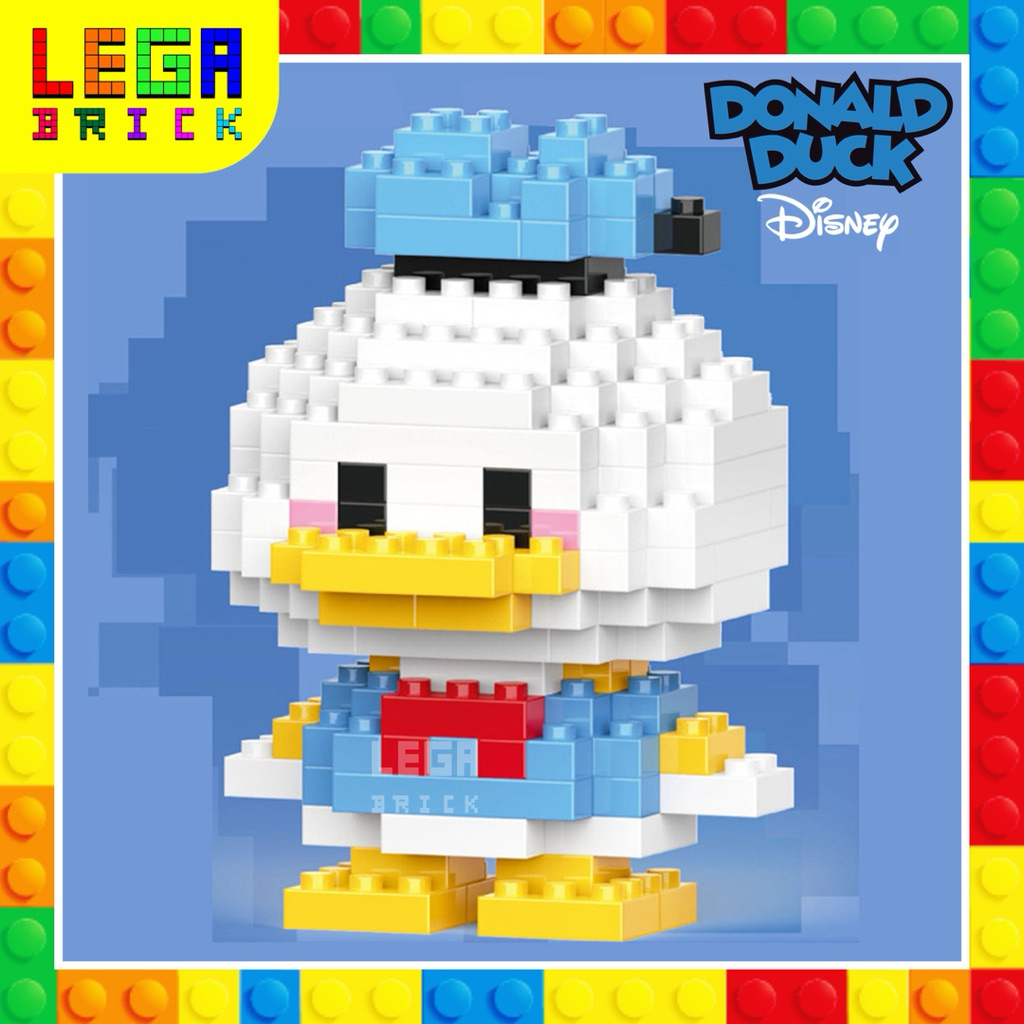 Mini Bricks Karakter Donald Duck 3D Puzzle - Mainan Merakit DIY Koleksi