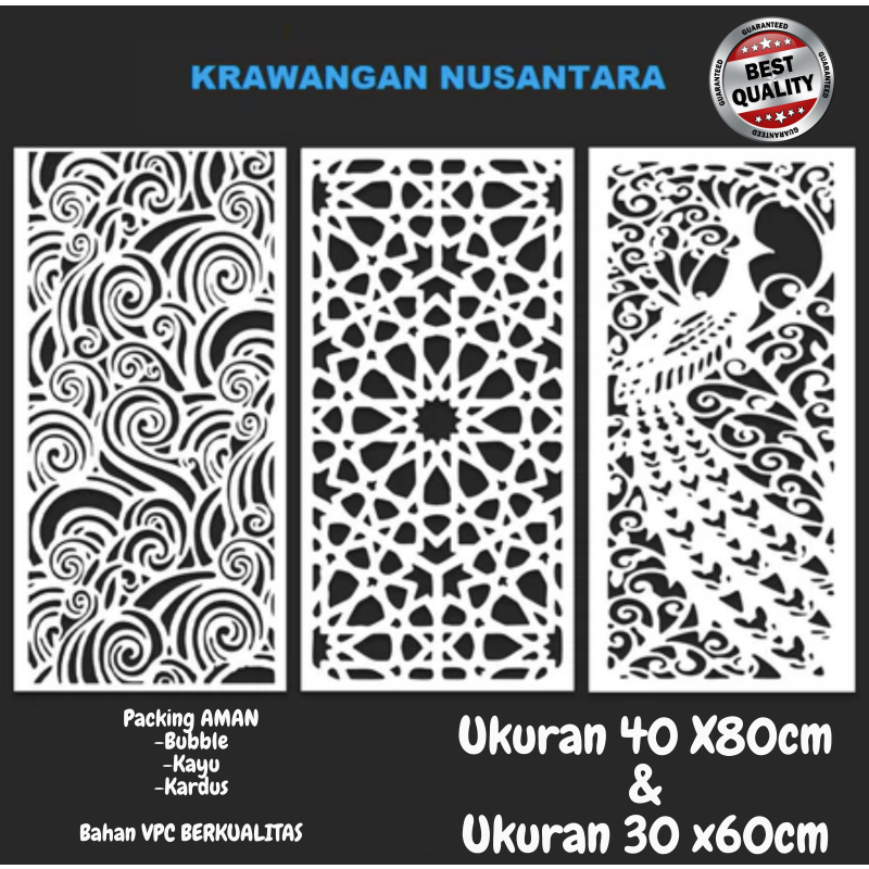 KRAWANGAN PVC BOARD / ORNAMEN PVC FOAM BOARD TEBAL 5MM /PARTISI
