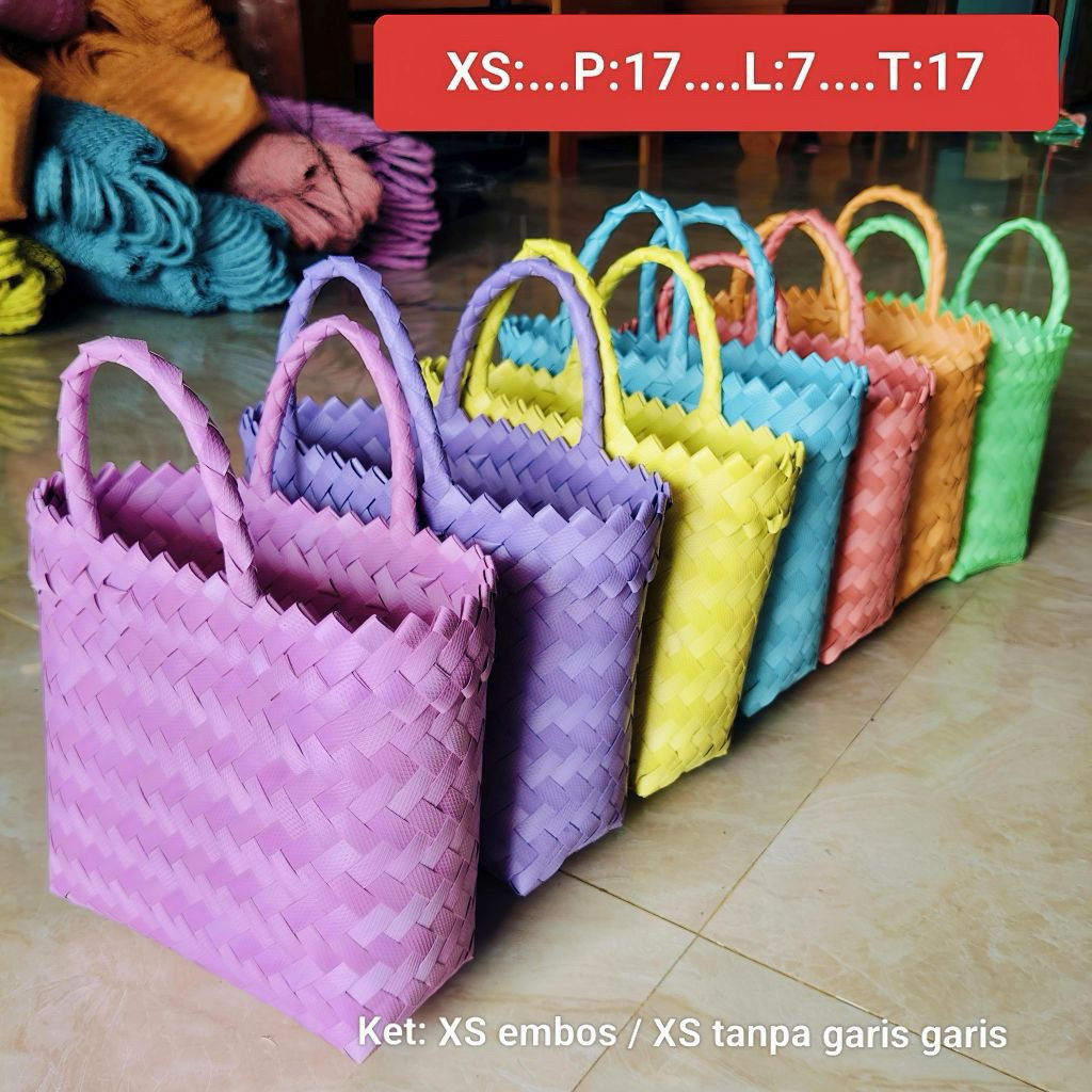 tas anyaman polos mini tas parcel hampers souvenir