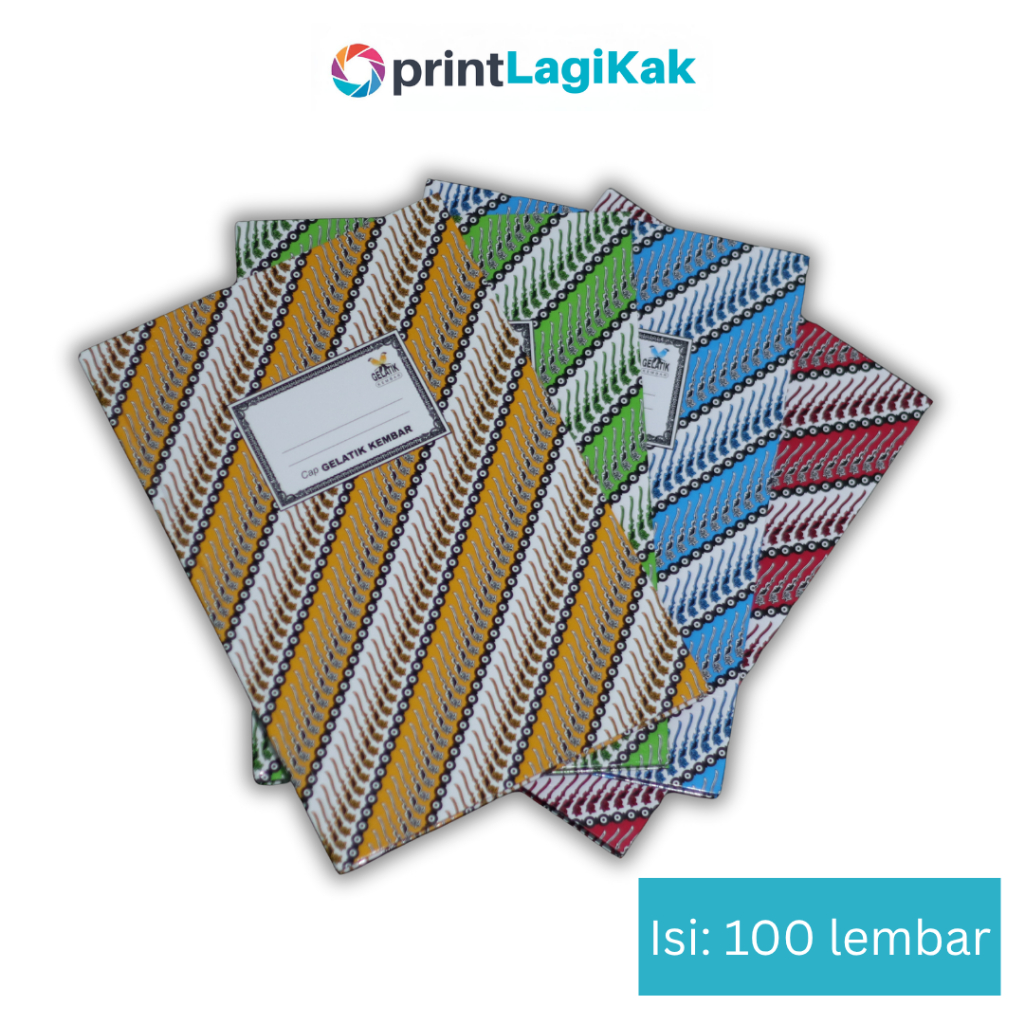 BUKU GELATIK KEMBAR F4 ISI 100 LEMBAR - BUKU BATIK TERMURAH