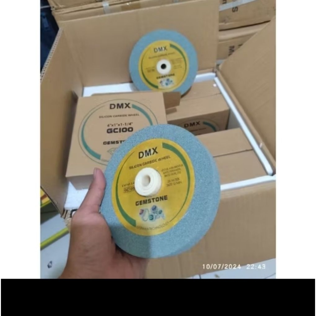 Batu Poles akik 6" x1" #100 DMX - Grinding wheel poles asah batu DMX ORIGINAL
