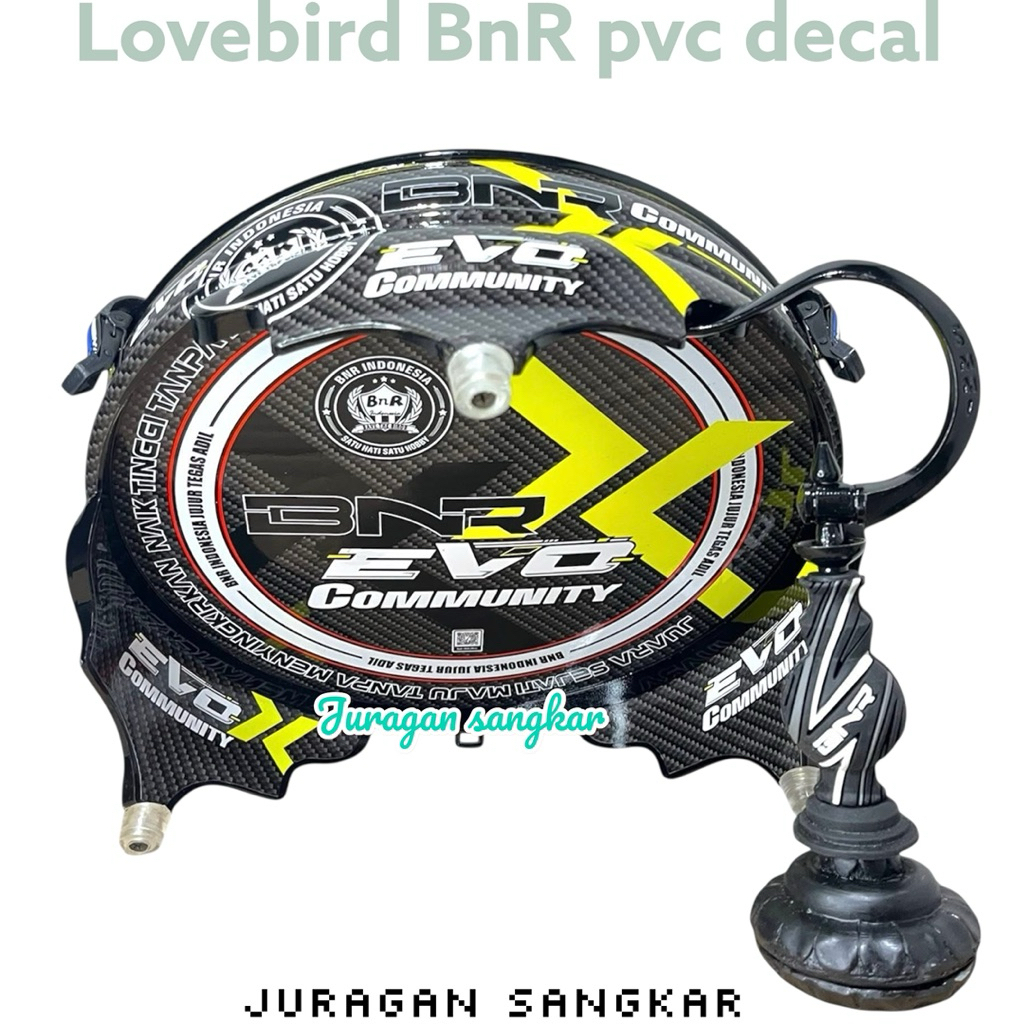 Tebok sangkar lovebird BnR pvc decal