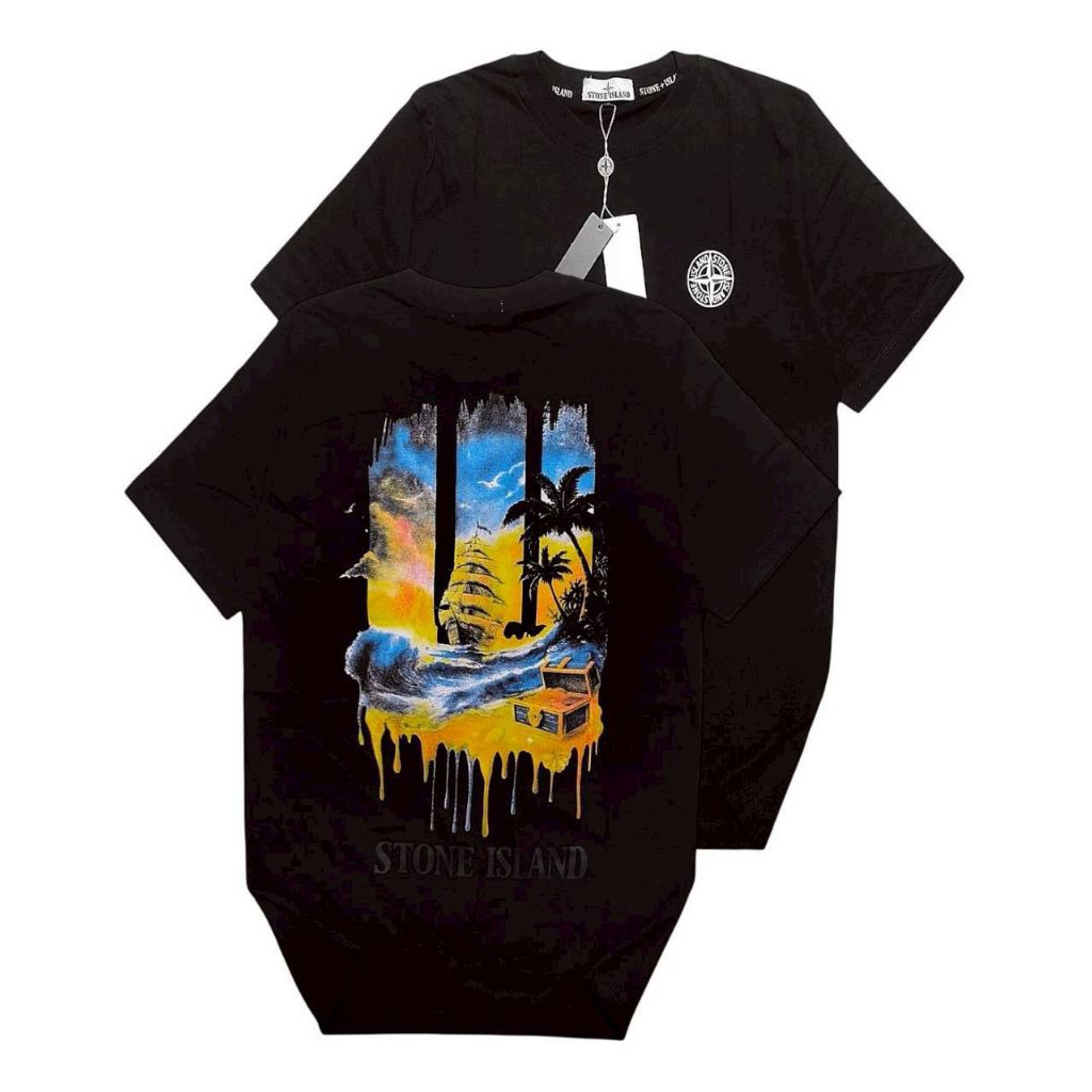 BARU ‼️ STONE ISLAND T-Shirt Branded Premium Kaos Distro Lengan Pendek 100% Cotton Combed 24S Origin
