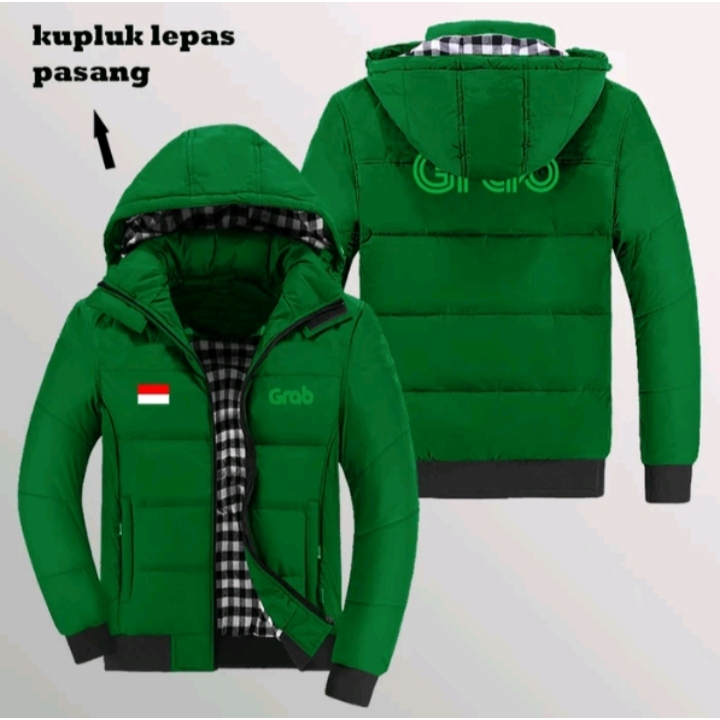 Diskon  Jaket Bomber Parka Grab Terbaik Original Jakey Ojol Grab Jacket Grab Terbaru Jeket Grab Jake