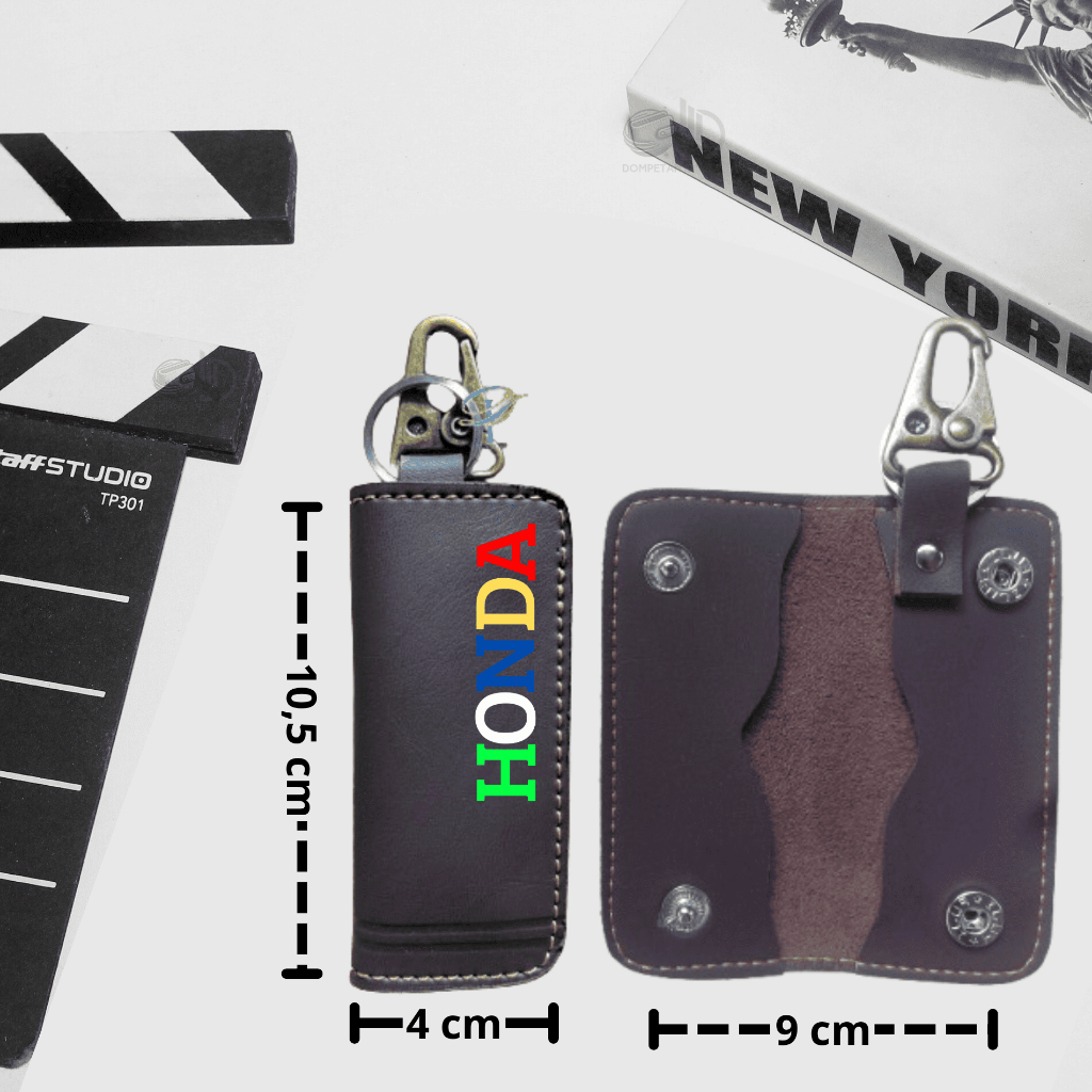 Dompet STNK Motor/Mobil Kulit Sintetis Tebal | Tempat STNK + Gantungan Kunci | Aksesoris Kunci Untuk