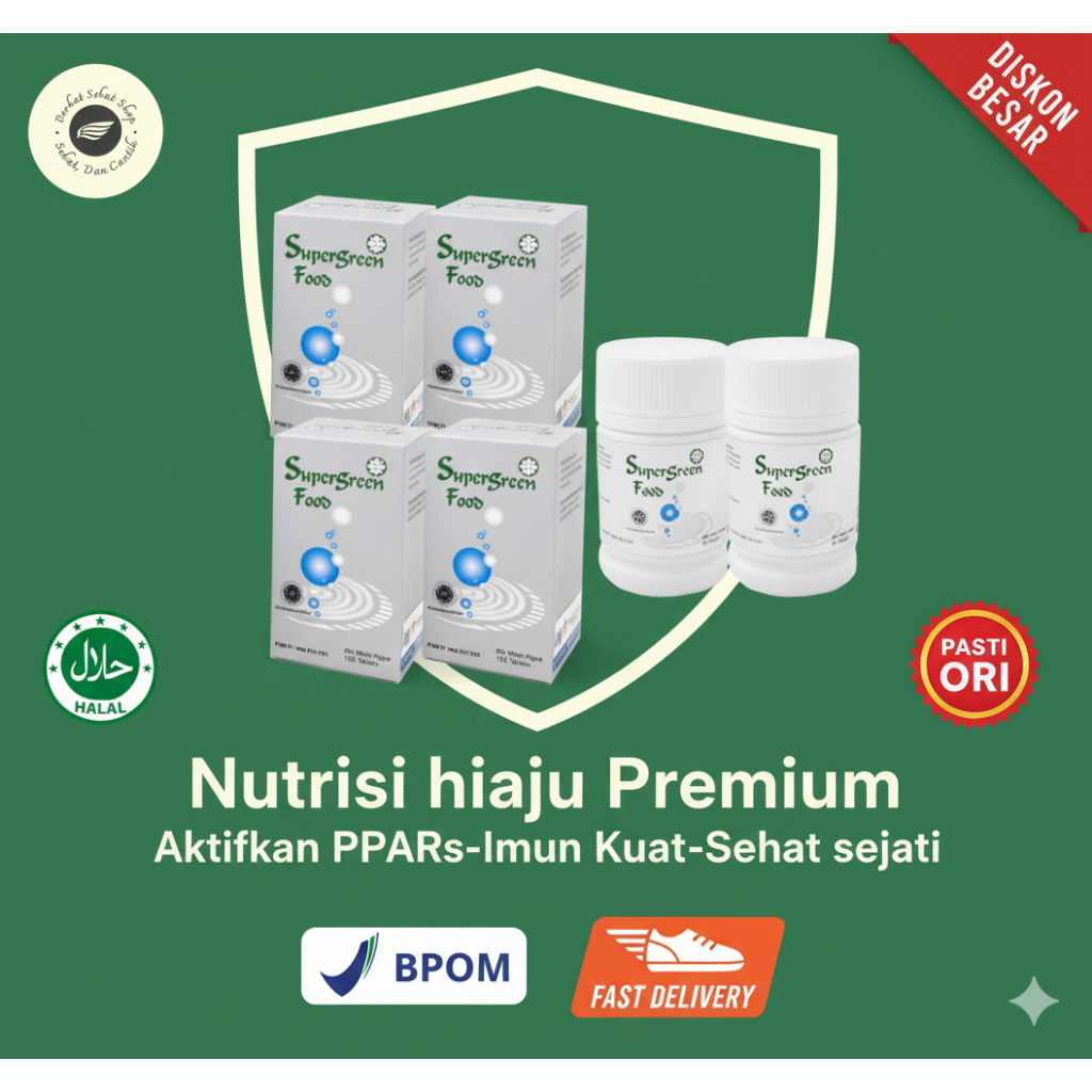 Supergreenfood KK SGF Suplemen Herbal Spirulina Chorella Maag Asam Lambung Gerd