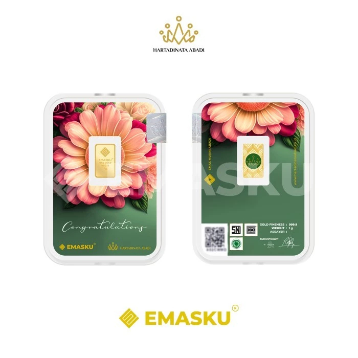 Hartadinata Abadi EMASKU Moment Congratulations Blossom Green 1 Gr