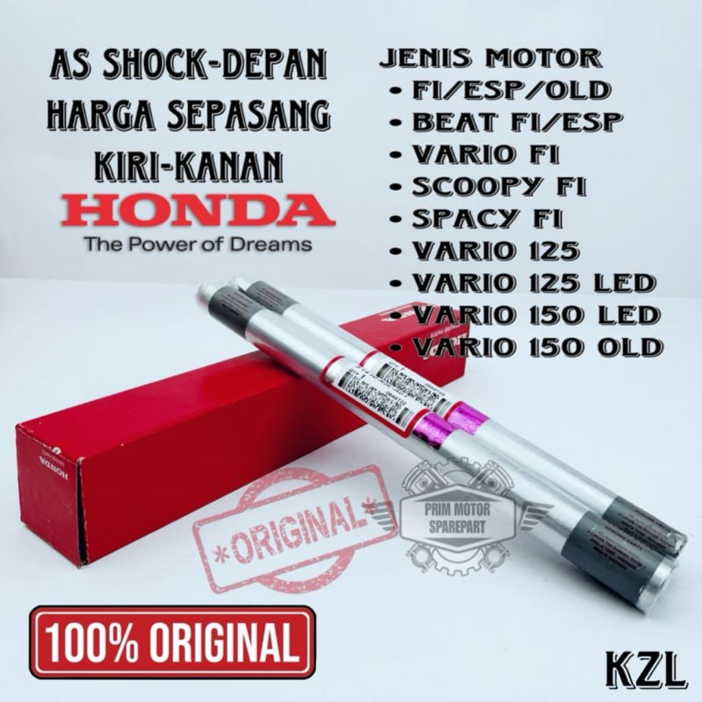 ORIGINAL AS SHOCK KZL DEPAN BEAT FI,VARIO 110,SPACCY FI ESP,VARIO 125 LED,VARIO 150 LED,VARIO 150 OL