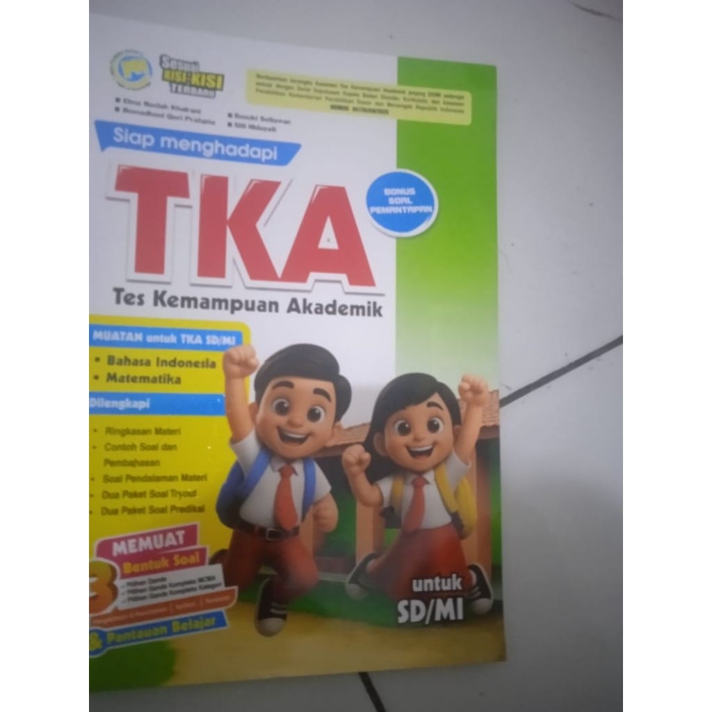 BUKU SIAP MENGHADAPI TKA UNTUK SD/MI BUKU TKA BUKU ANAK SD BUKU ANAK PINTAR ANAK AMBIS BUKU ANAK PIN