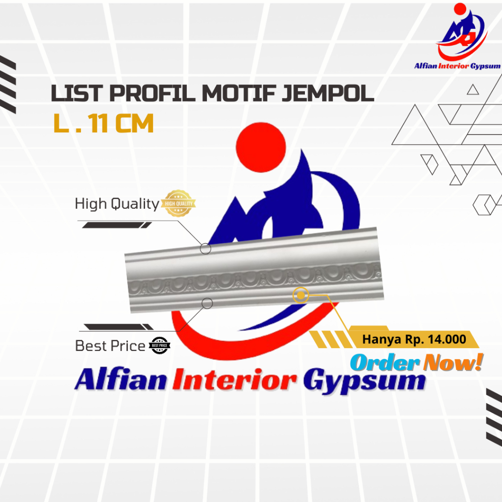 List Profil Gypsum Motif Minimalis Lebar 11 cm