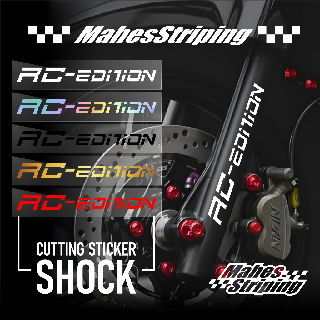 Sticker Shock RC - EDITION cutting Stiker Shock Bottom Sticker Shock Depan Motor