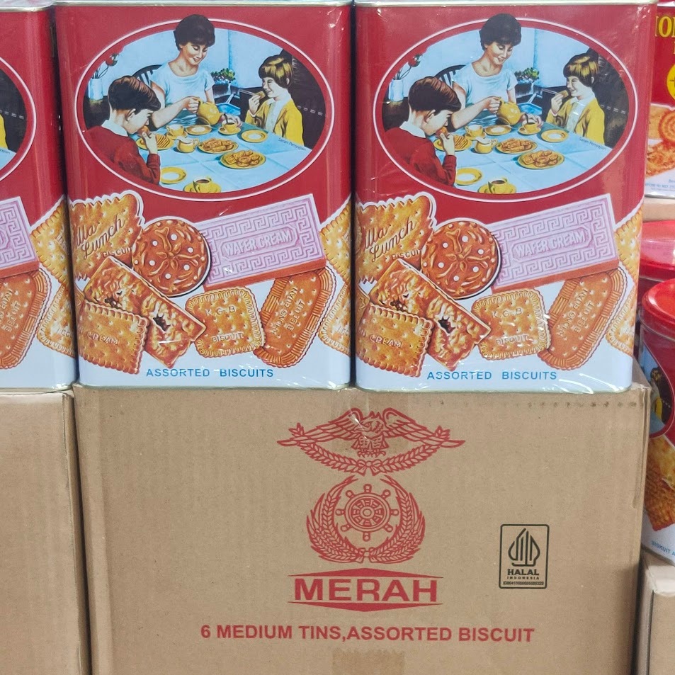 Khong Guan Kaleng Besar Persegi 1600 gram 1 karton isi 6pcs