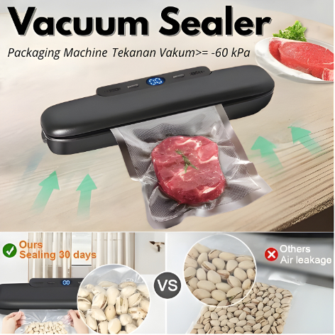 CANGGIH Alat Vacum Makanan Frozen Mesin Vacum Makanan Vacuum Sealer Food Packaging Machine - FK-7912