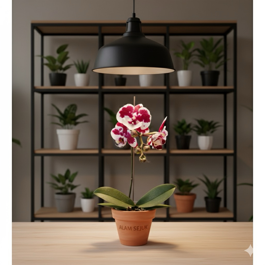 anggrek bulan bunga ungu putih