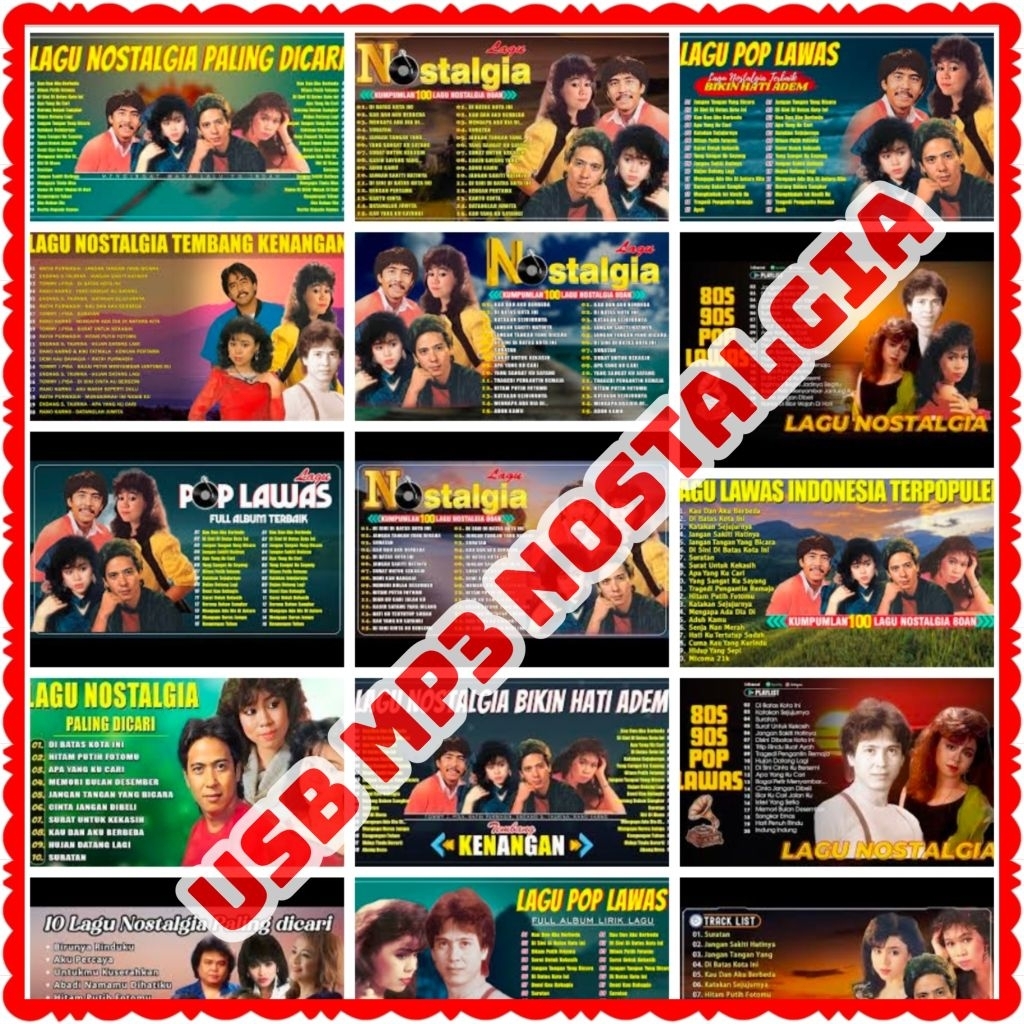 USB BUAT DI MOBIL LAGU POP NOSTALGIA INDONESIA-FLASH DISK ISI LAGU NOSTALGIA TEMBANG KENANGAN