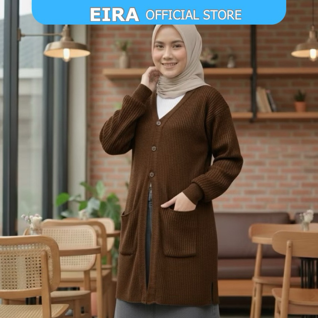 EIRA CARDIGAN BELLE KANCING / Cardigan Oversize / Cardigan Rajut Long Belle / Cardigan Long Kancing