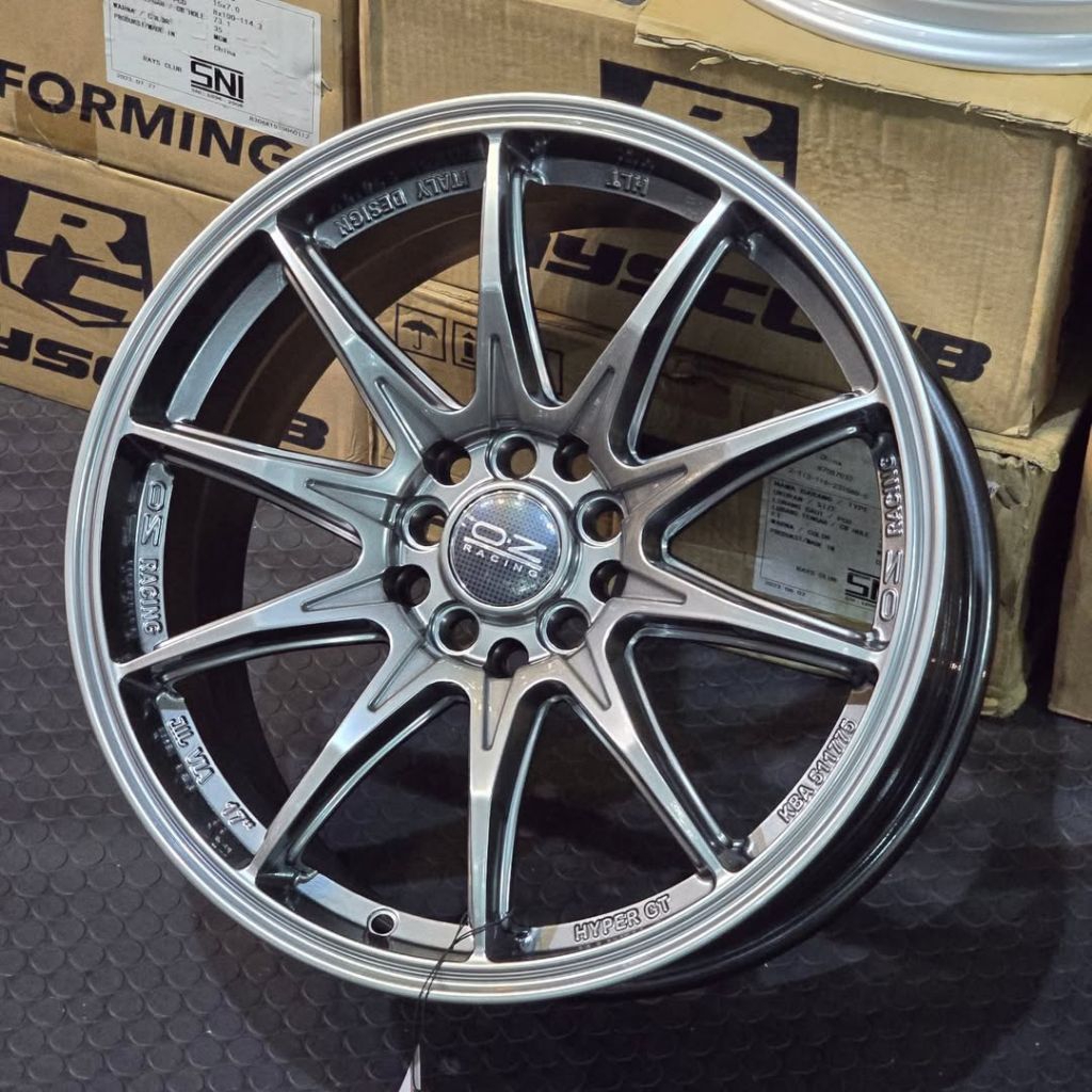 velg ring 17 oz hyper gt  pcd 5x100 lebar 7,5 velg racing ring 17 velg racing mobil all new avanza v