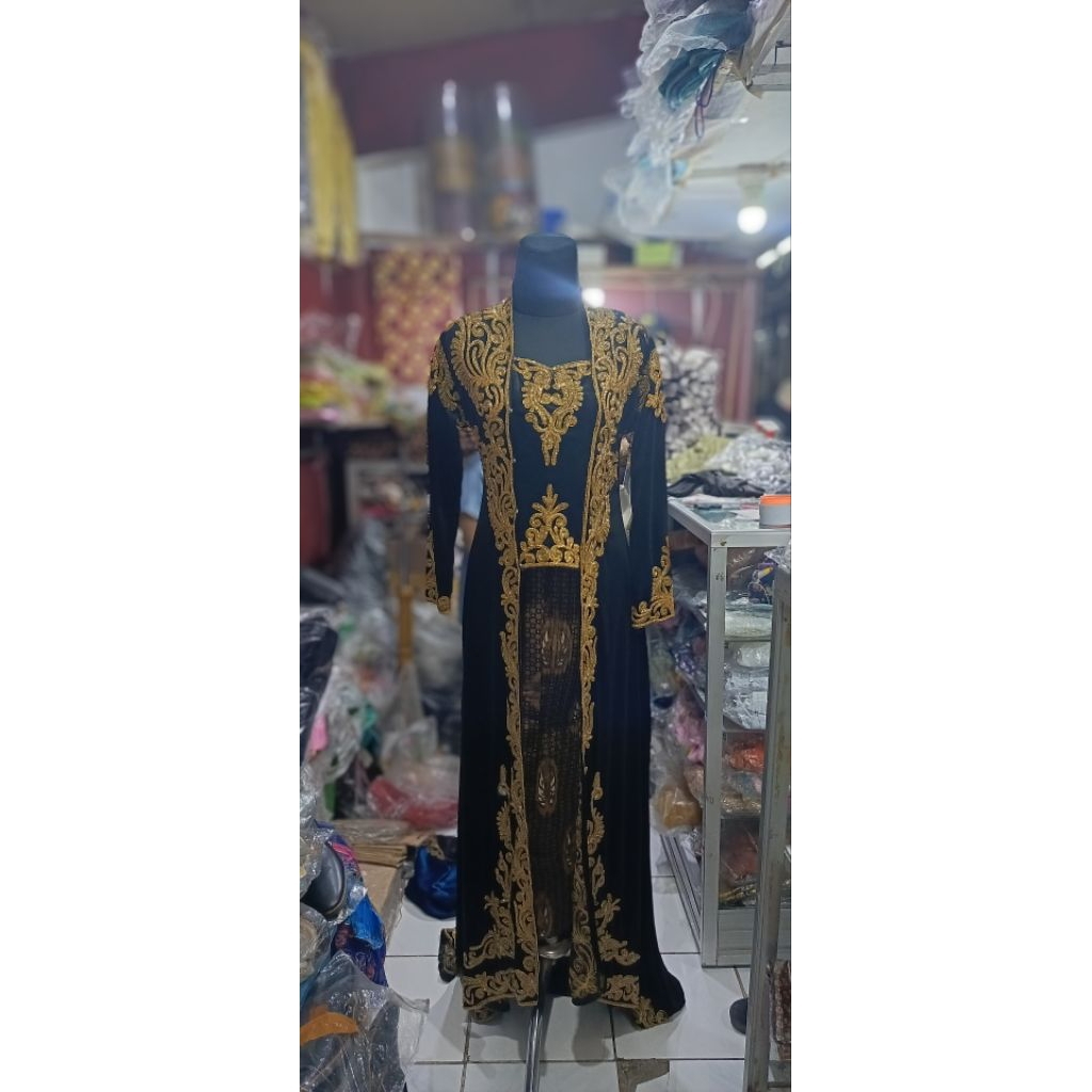 Kebaya Bludru kutu baru Manten 1(FULL PAYET)