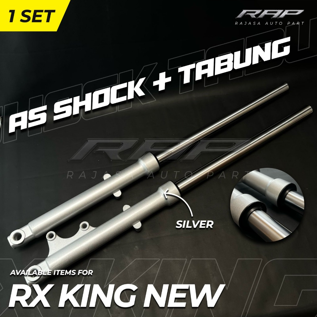 AS PLUS TABUNG RX KING NEW SET TABUNG SILVER SHOCK DEPAN RX KING SET AS SHOCK DEPAN RX KING FULSET