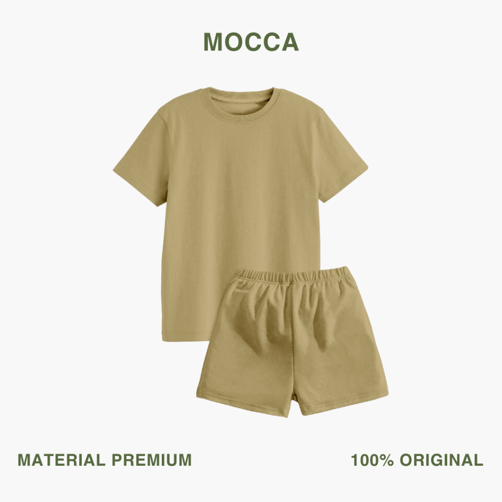 Kaos Polos Setelan Anak Laki-Laki & Perempuan 1-12 Tahun