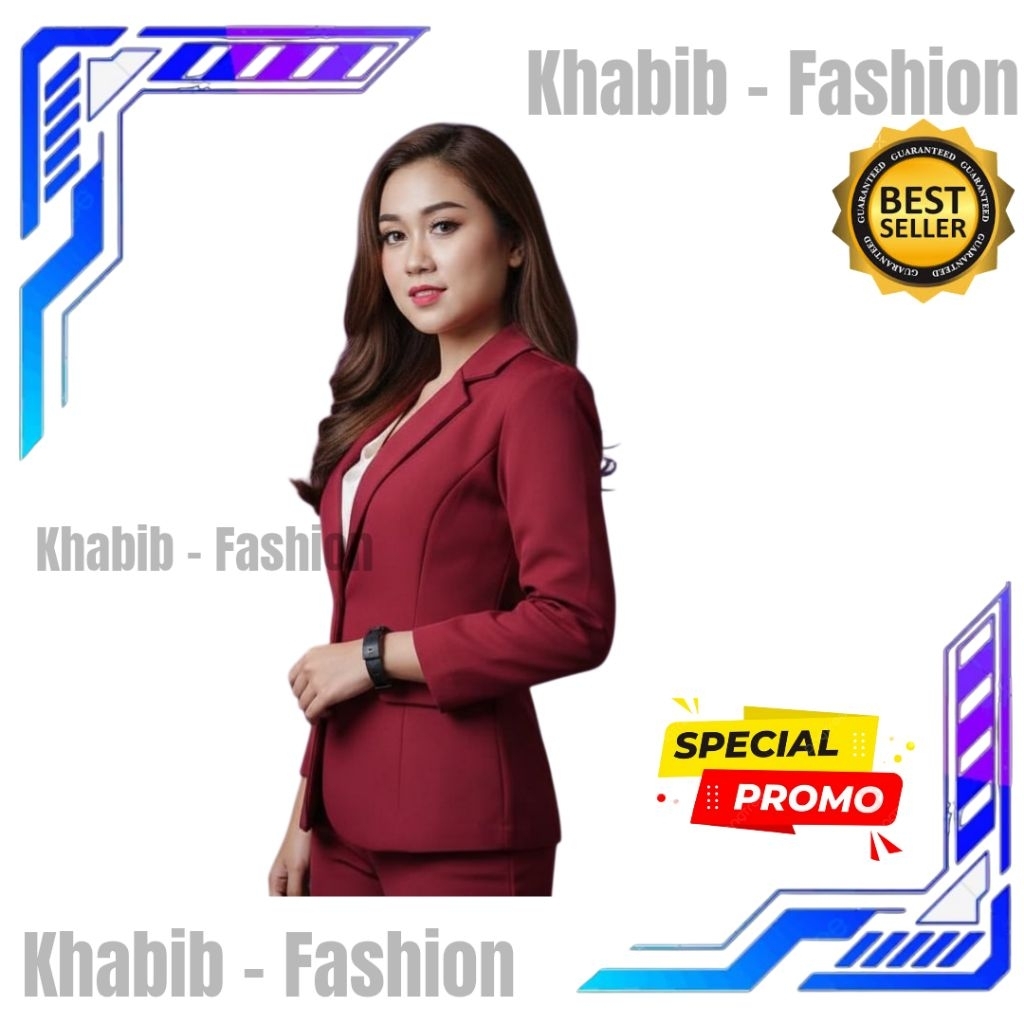 JAS FORMAL / JAS RESMI / / JAS ALMAMATER / JAS WISUDA / JAS BLAZER WANITA WARNA MERAH MAROON