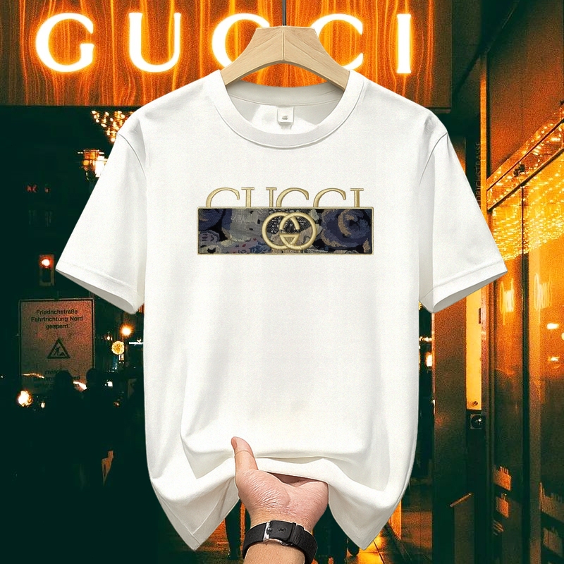 Kaos Pria Gucci Original Fashion Gucci T-shirt Katun Halus Desain Ikonik & Keren