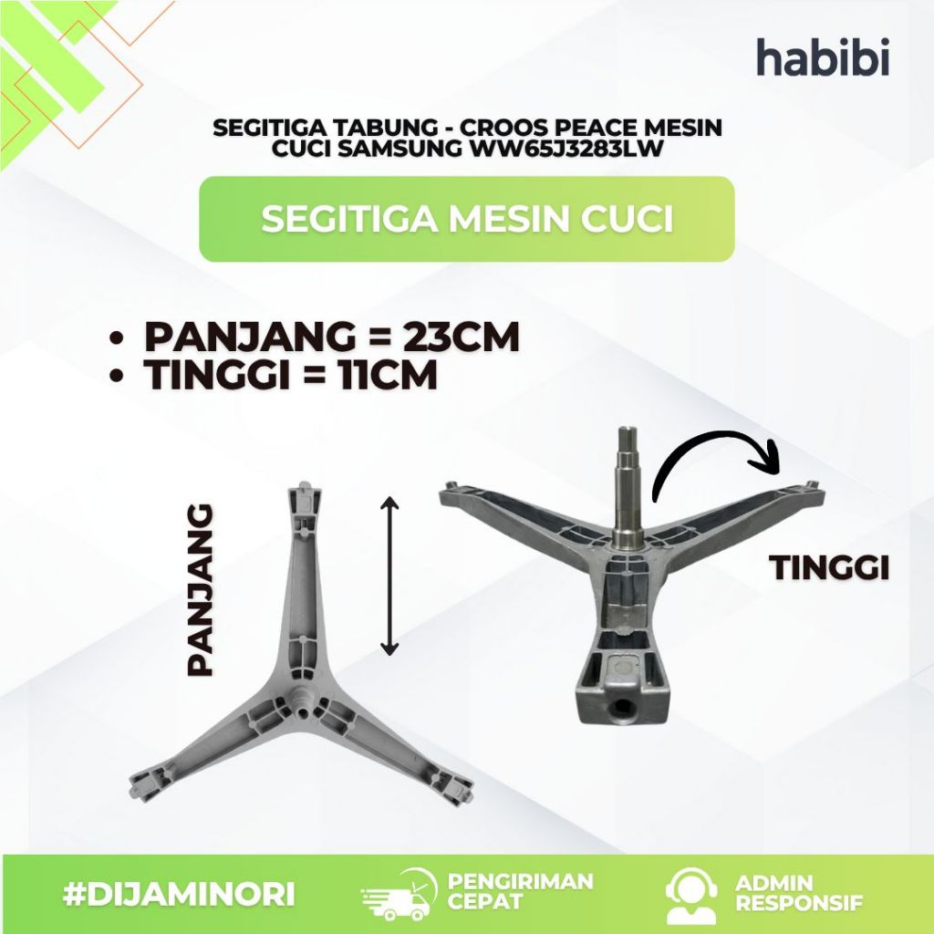 Spider Baling baling segitiga mesin cuci Samsung WW65H5200EW