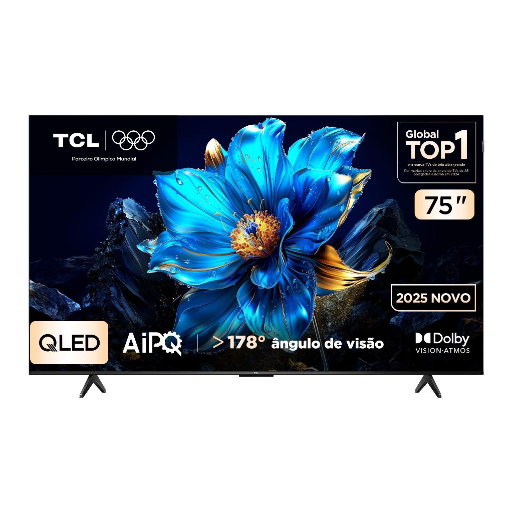TV TCL 75 Inch P7K QLED Direct LED TV 4K HDR Smart TV 75P7K Google TV