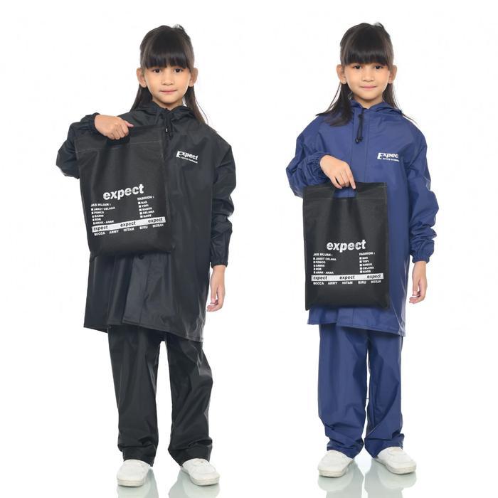 Jas Hujan Anak Expect Setelan + Jas Hujan Anak Perempuan Dan Laki Laki SD-SMP