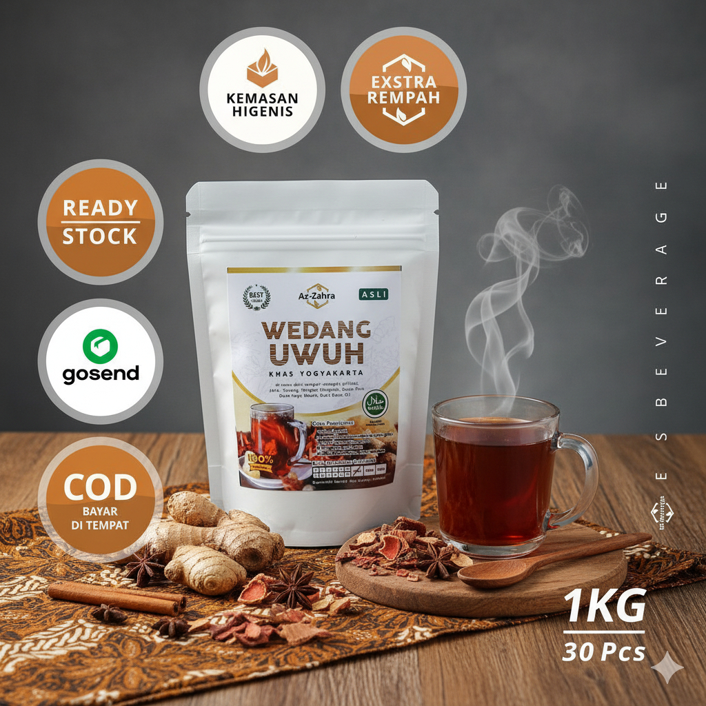 [GROSIR] Wedang Uwuh Komplit Asli Jogja - Jahe Segar + Gula Batu Kristal | Minuman Rempah Tradisiona
