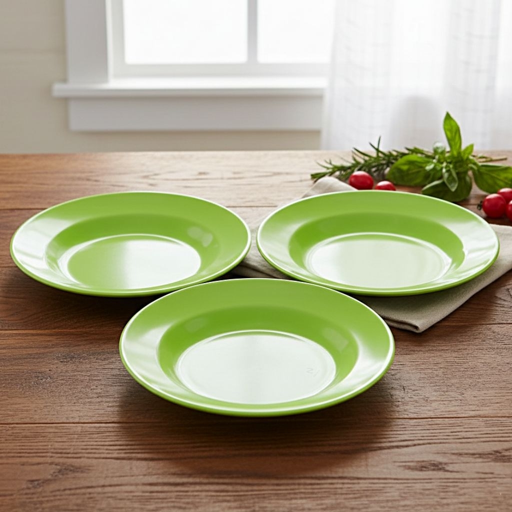 Piring melamin hijau Singa Singi P-509