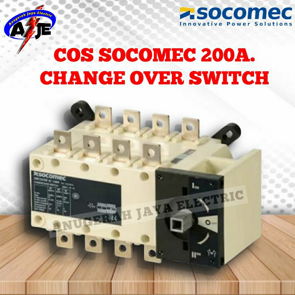 COS SOCOMEC ( Change Over Switch ) 200A. 4POLE. KUALITAS TERJAMIN.