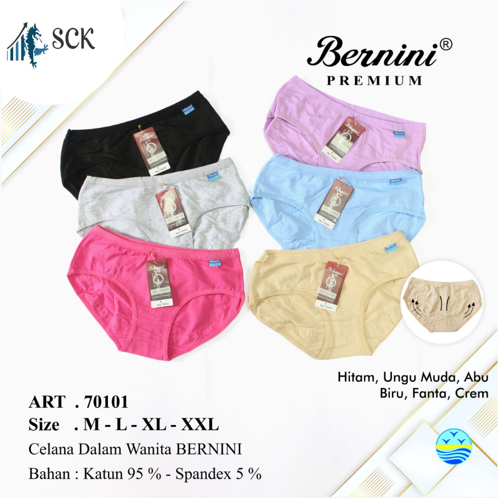 CD Wanita BERNINI 70102 - 70101 Model Midi Mini / Pakaian Dalam Seamless - sckmenwear GROSIR