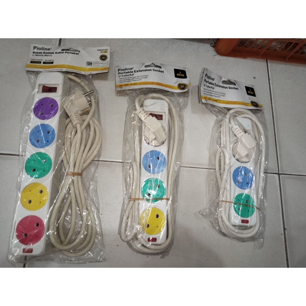 Terminal Kabel Pioline Warna Warni + Switch 3 Meter