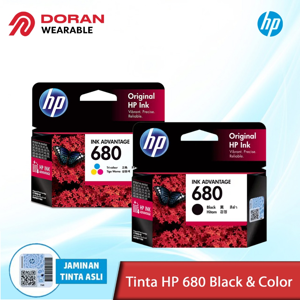 Tinta Printer HP 680 Black | Tinta Printer HP 680 Tri Color Cartridge Original