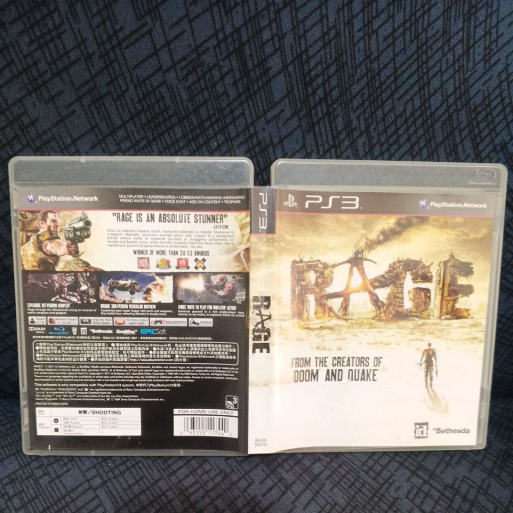 KASET PS3 RAGE BD GAME PLAYSTATION 3