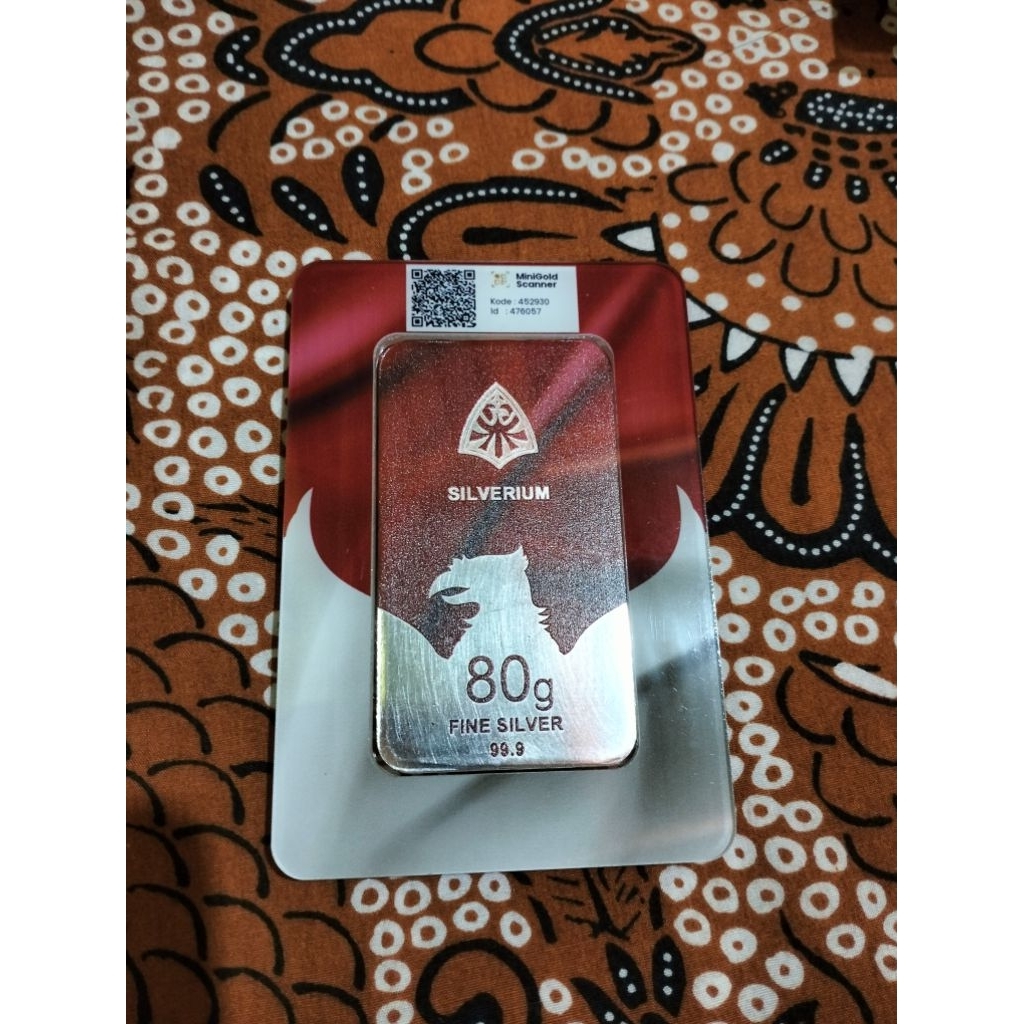 Perak Batangan Silverium 80gr Edisi  HUT RI ke-80