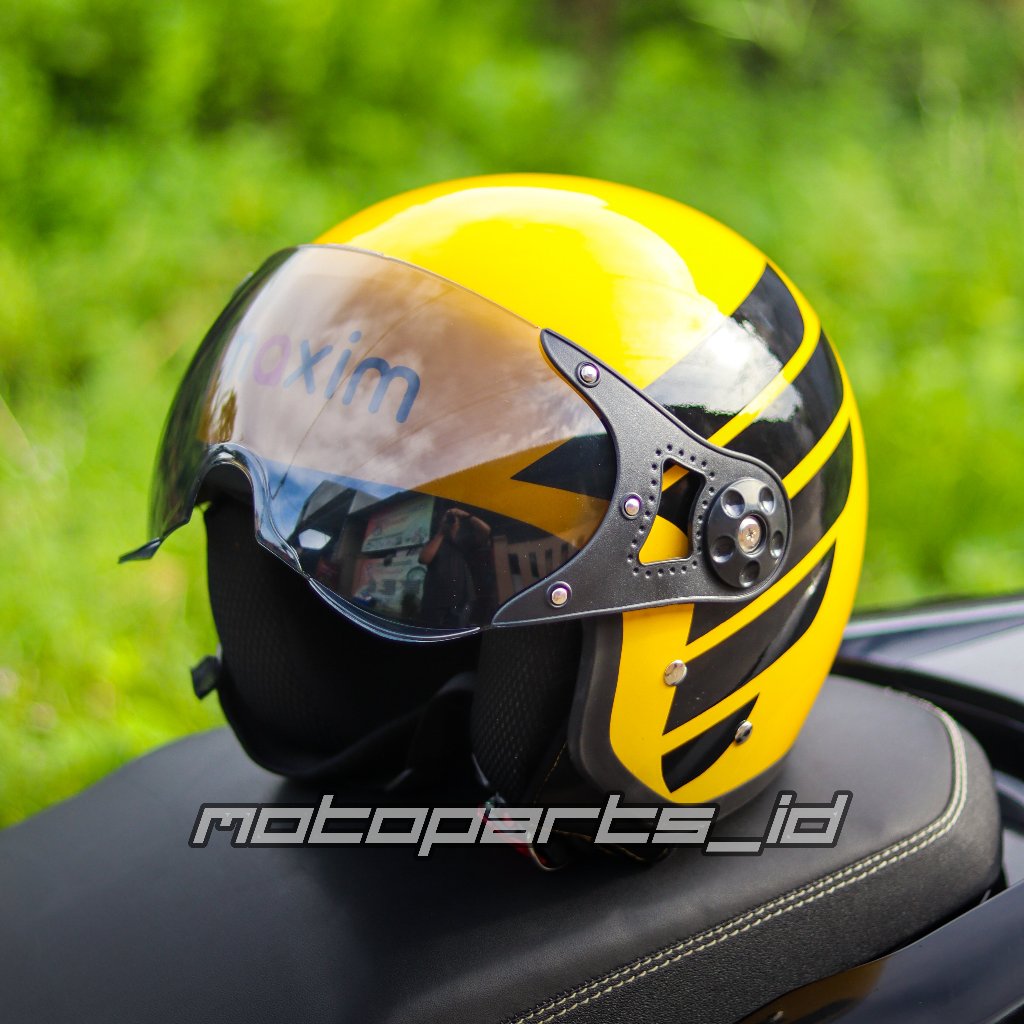 HELM MAXIM - HELM OJEK ONLINE MAXIM BARU - ALL SIZE L (Model Bogo Pilot)
