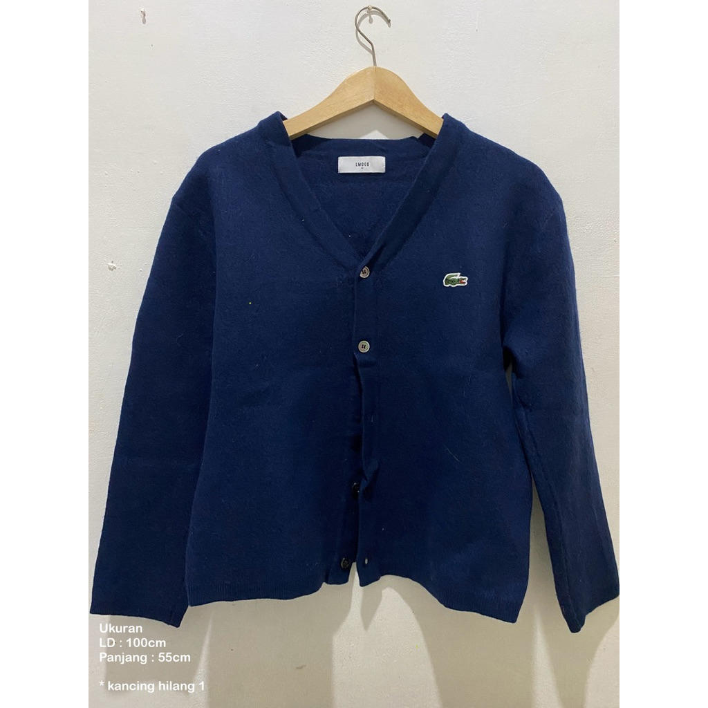LMOOD CARDIGAN PRELOVED TEBAL HALUS KONDISI BAGUS PREMIUM LOGO BUAYA