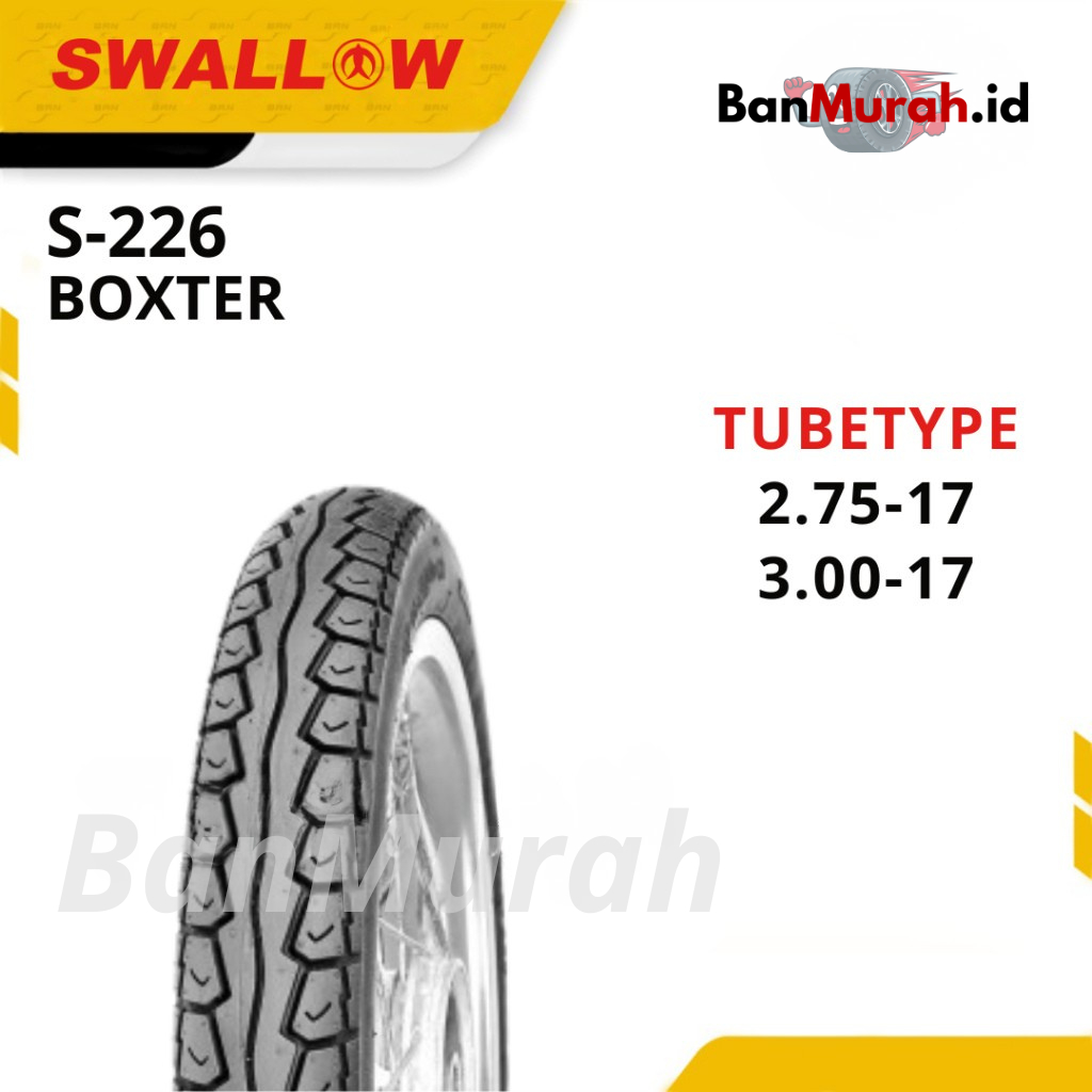 Ban Luar Sepeda Motor Swallow S-226 BOXTER 275 300 Ring 17 Tubetype