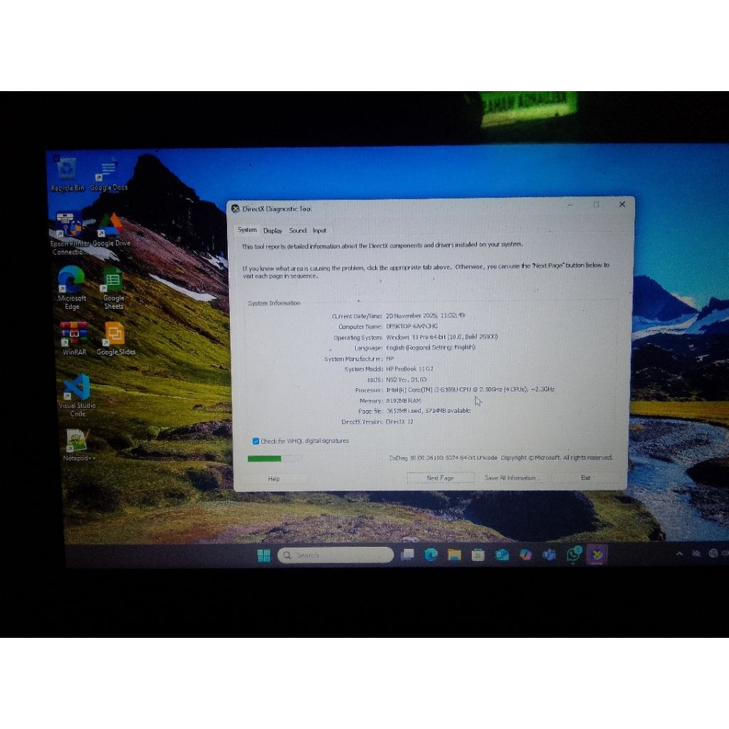 Laptop HP Probook 11 G2