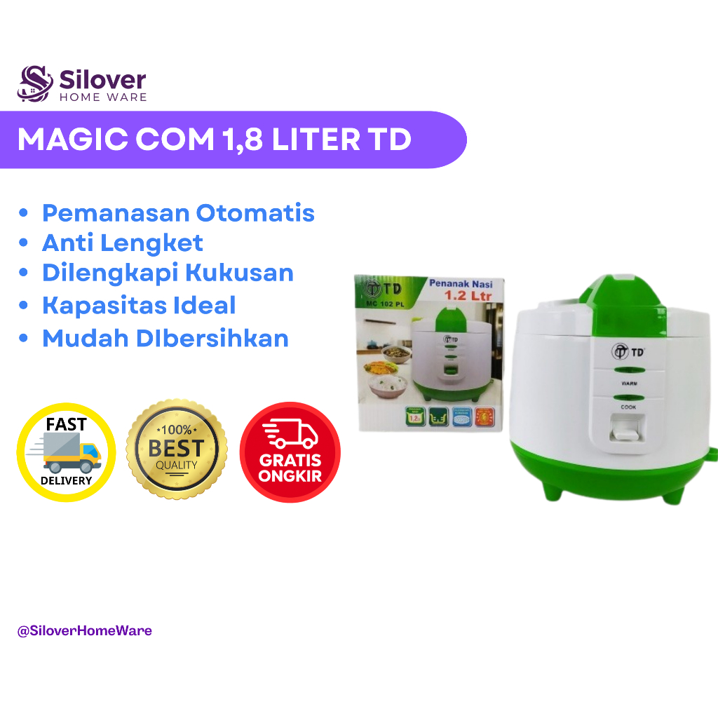 Rice cooker Penanak Nasi Magic Com 1,8 liter TD