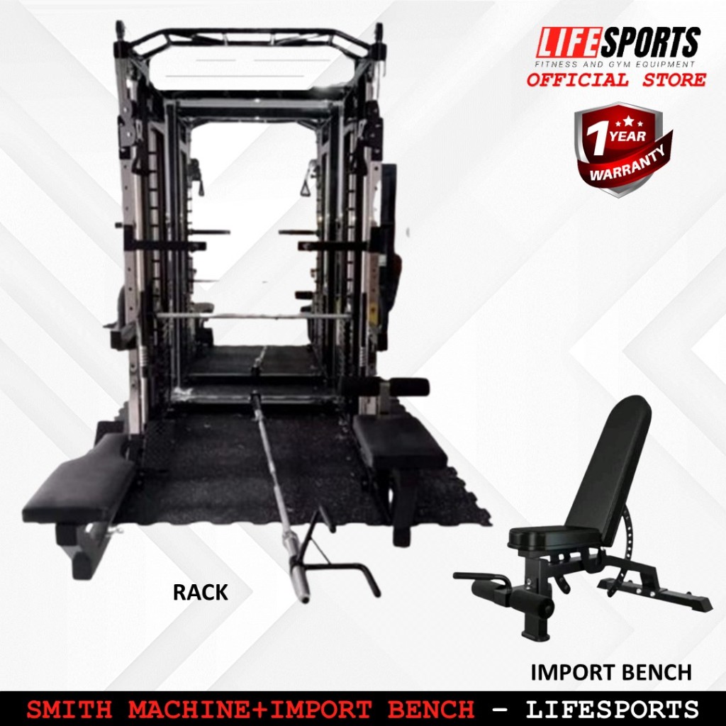 Lifesports - New Alat Olahraga Fitness Smith Machine Like Magnus X5 Plus Leg Press Pulldown Rowing